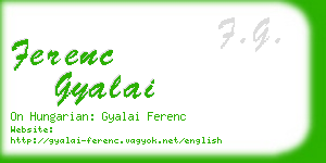 ferenc gyalai business card